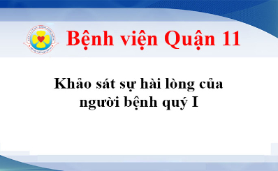 Khảo sát sự hài lòng người bệnh ngoại trú và nội trú quý I
